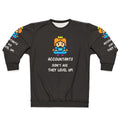 Accountant Gamer Sweatshirt with "Accountants Don't Age, They Level Up" Design