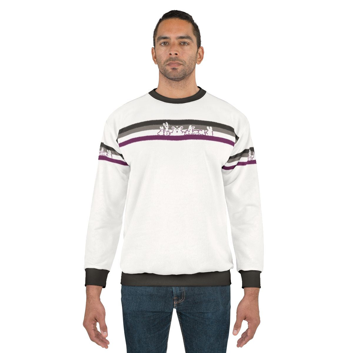 Ace Pride Rabbits Sweatshirt with Cute Bunny Design