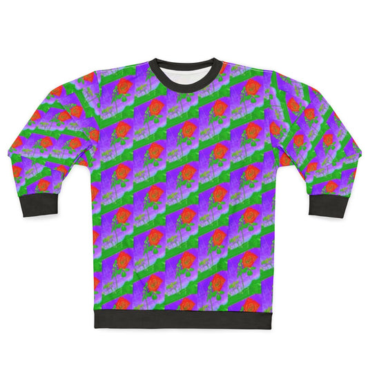 Acid Rose Floral Sweatshirt