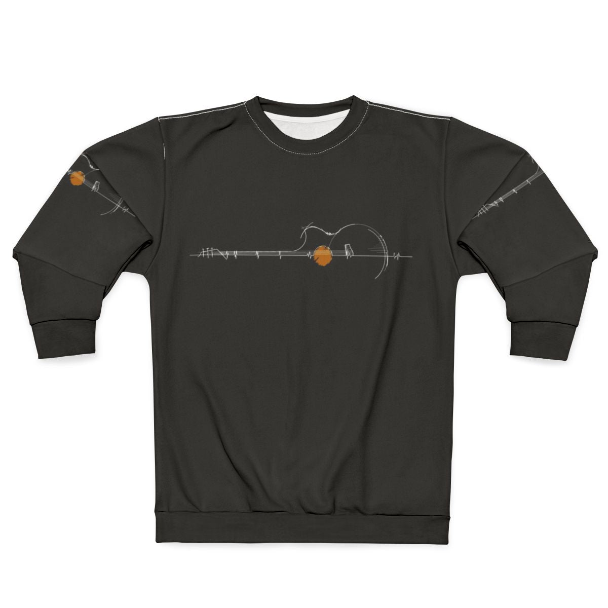 Acoustic Heartbeat Sweatshirt with guitar and musical elements
