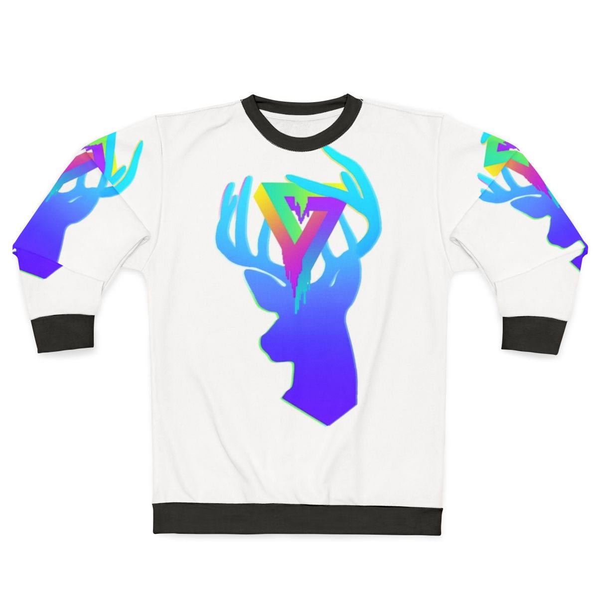 Vaporwave acrylic deer neon sweatshirt