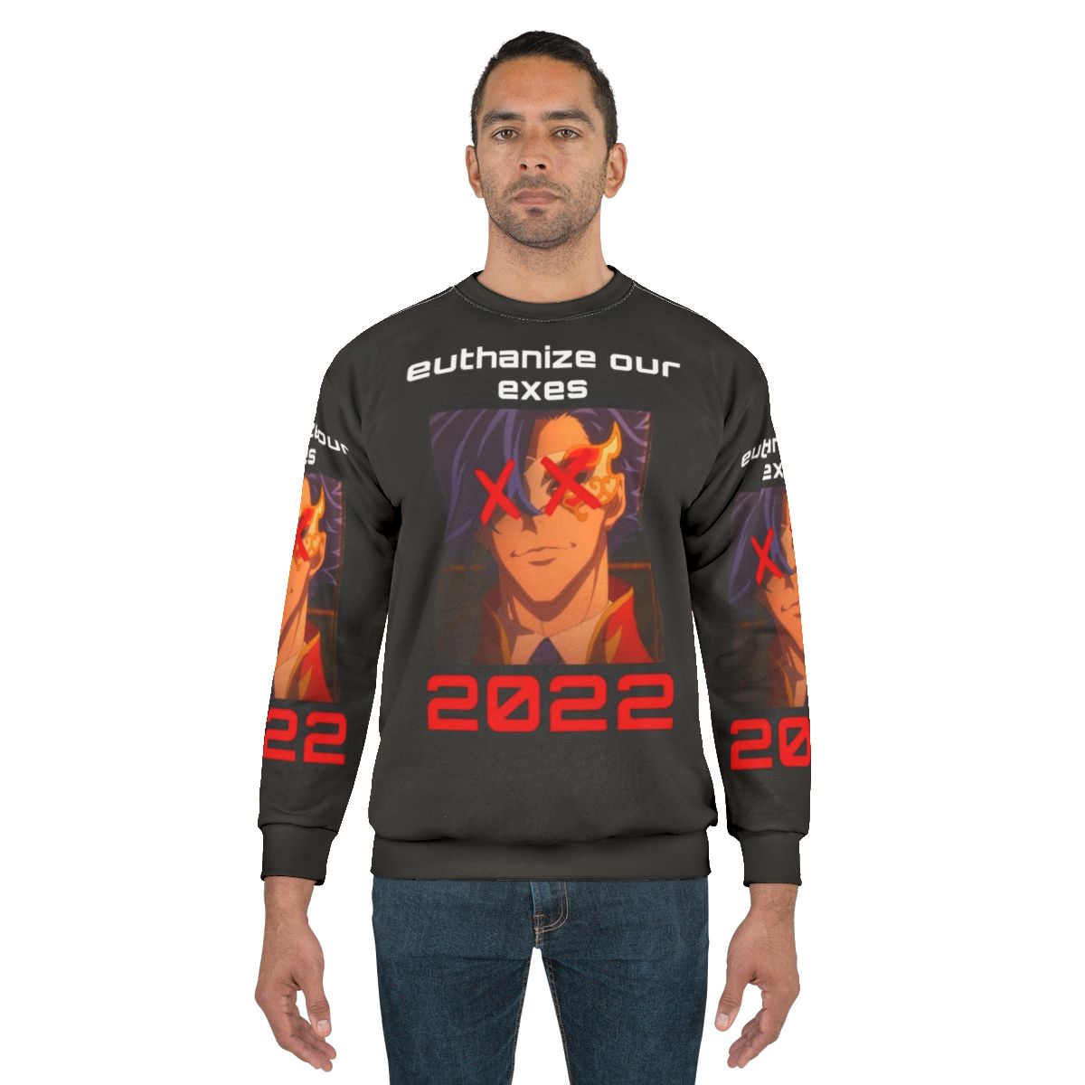 Anime-inspired "Sk8 the Infinity" graphic sweatshirt