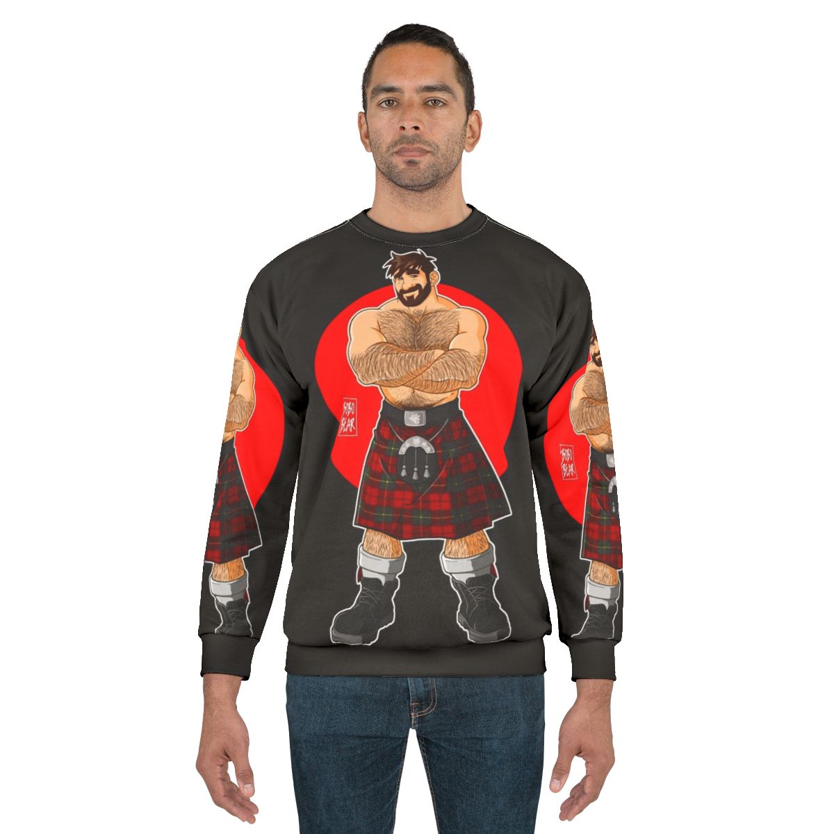 Adam Likes Kilts Shirtless Sweatshirt - Gay Pride Apparel