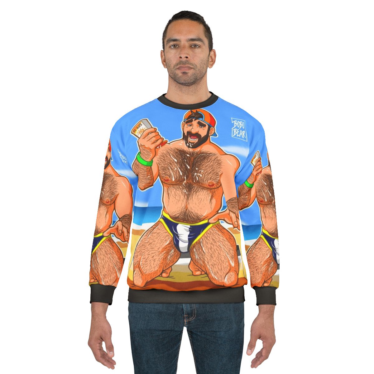 Adam Likes Sun Lotion Gay Pride Sweatshirt