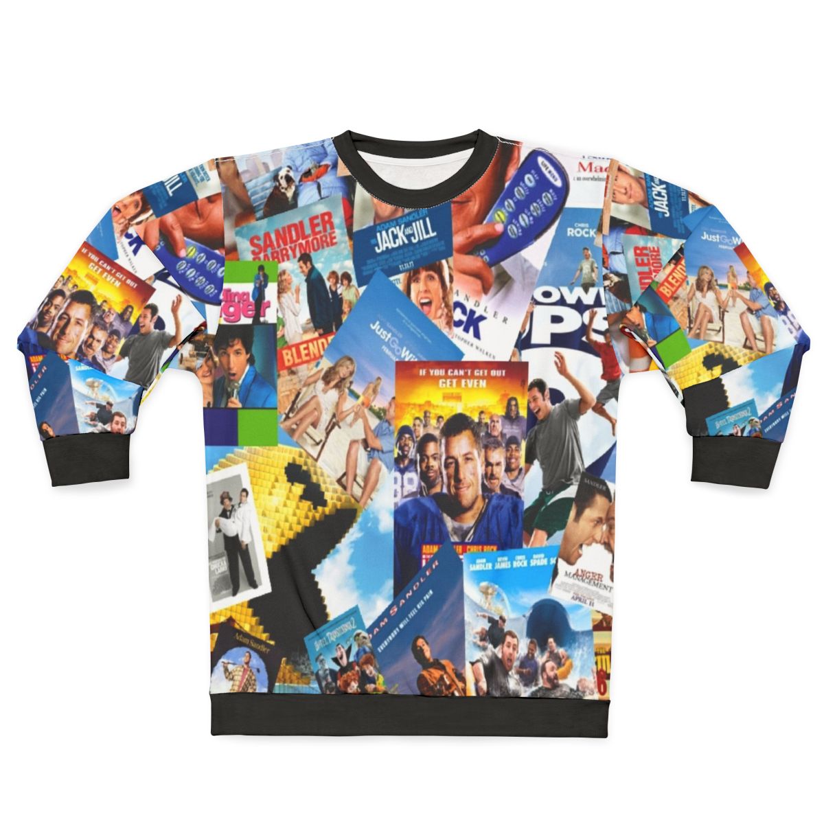 Adam Sandler Collage Sweatshirt featuring various images and memes of the actor