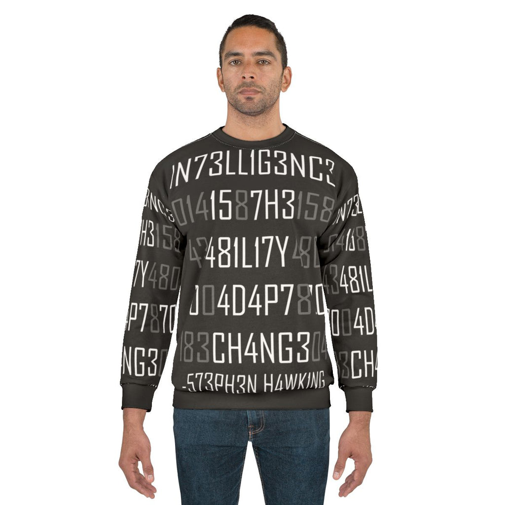 Encoded Adapt Or Die Sweatshirt for Science Enthusiasts