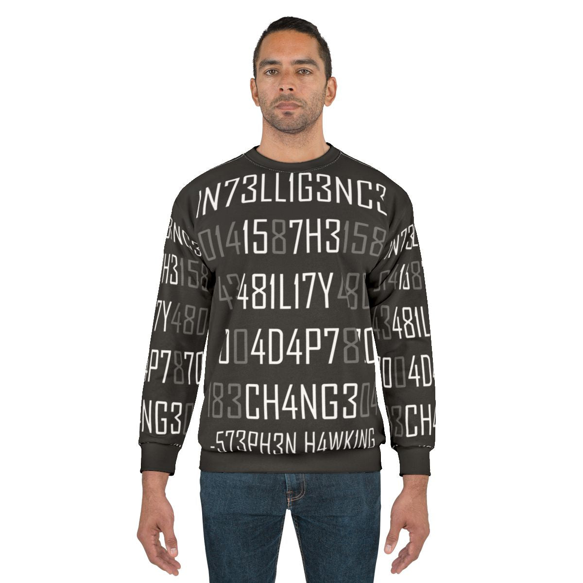 Encoded Adapt Or Die Sweatshirt for Science Enthusiasts