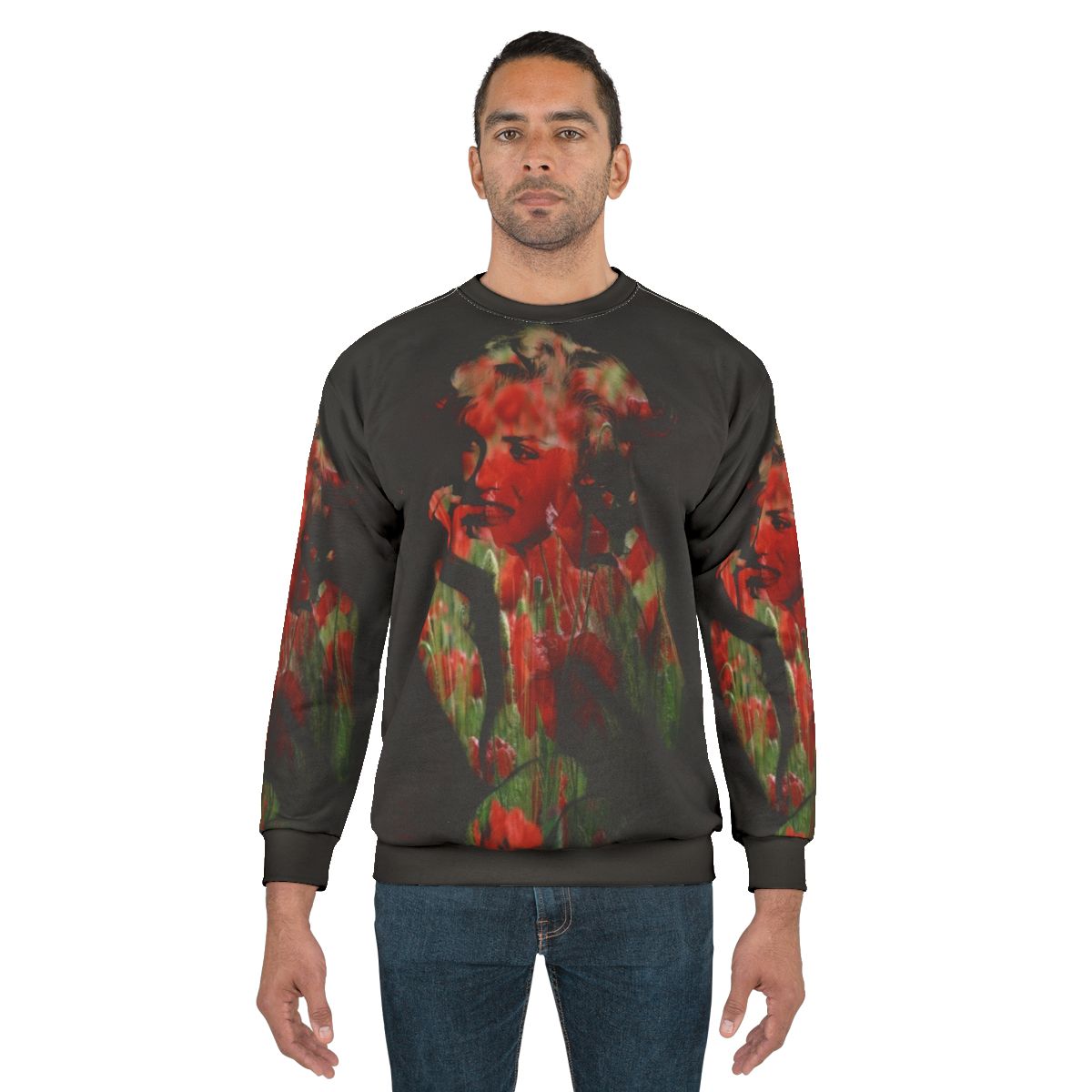 Addiction Calling Sweatshirt featuring abstract, colorful, neon design