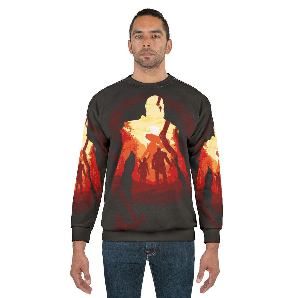 Adventure Of The Gods Sweatshirt featuring Kratos and Atreus from God of War