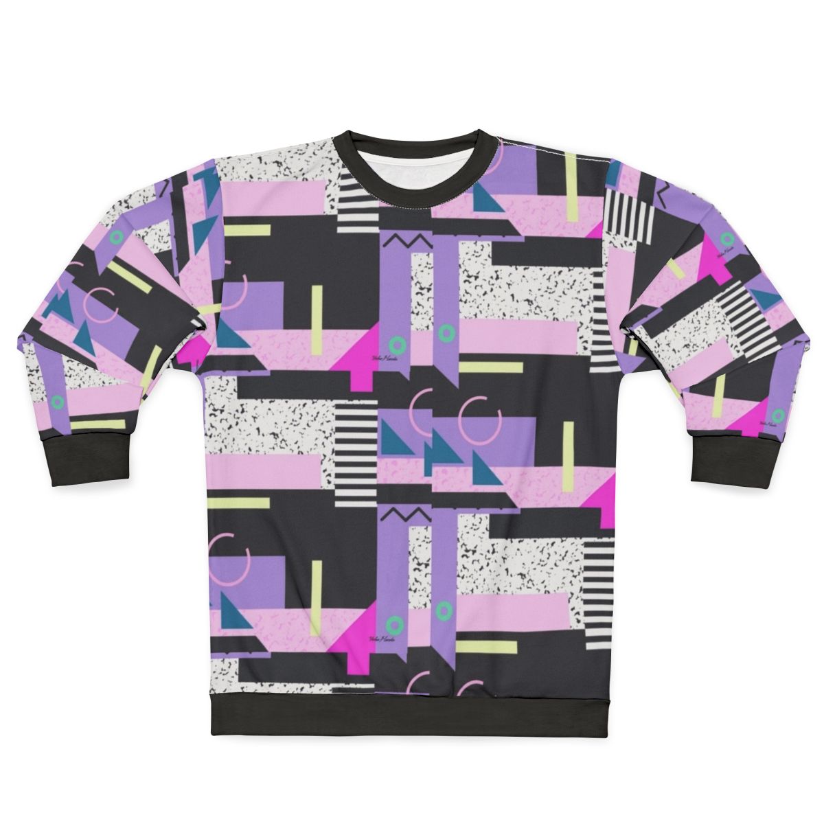 Aesthetic 90s Retro Sweatshirt with Repeating Pattern
