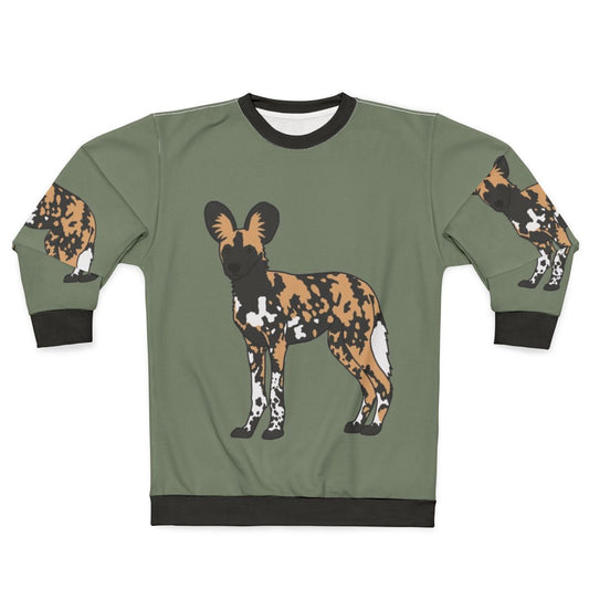 African Painted Dog Sweatshirt for Wildlife Enthusiasts