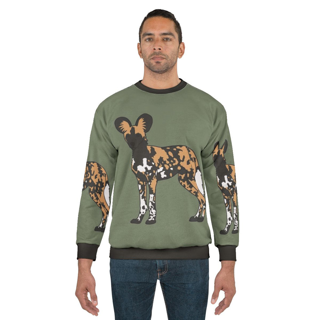 African Painted Dog Sweatshirt for Wildlife Enthusiasts