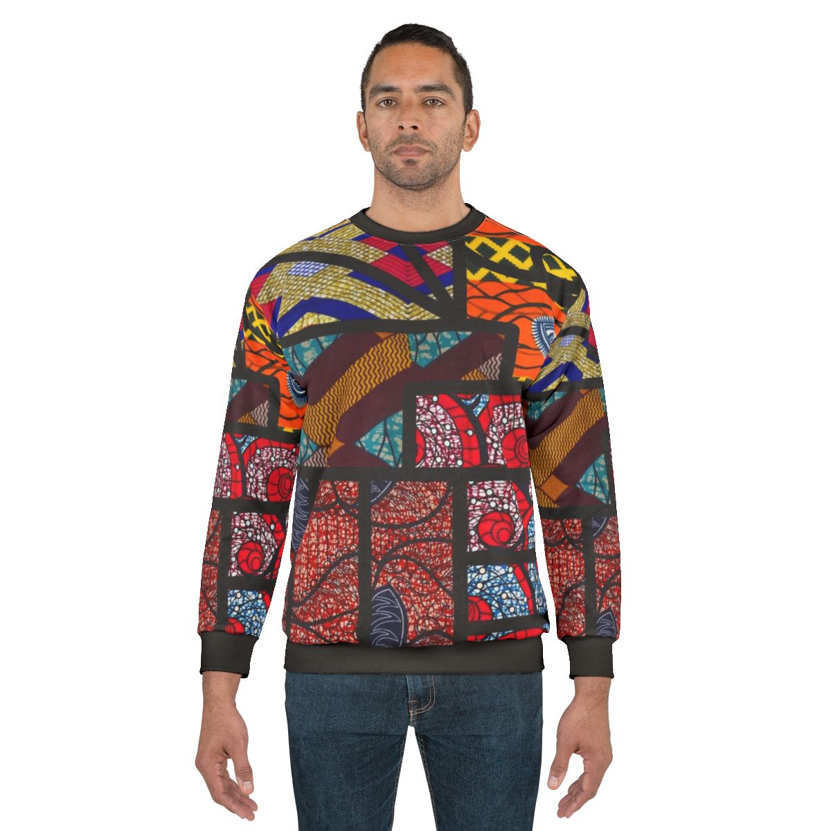 Vintage African Print Graphic Design Sweatshirt