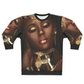 Tribal Queen African Sweatshirt with Abstract Beauty and Female Jewelry