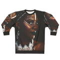 Tribal African Queen Women's Sweatshirt with Black Abstract Art and Gold Dust Design