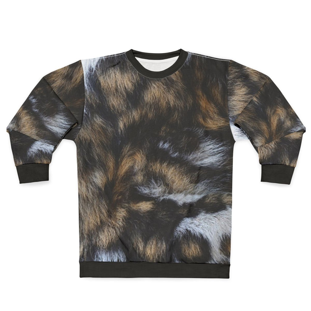 African wild dog fur print sweatshirt