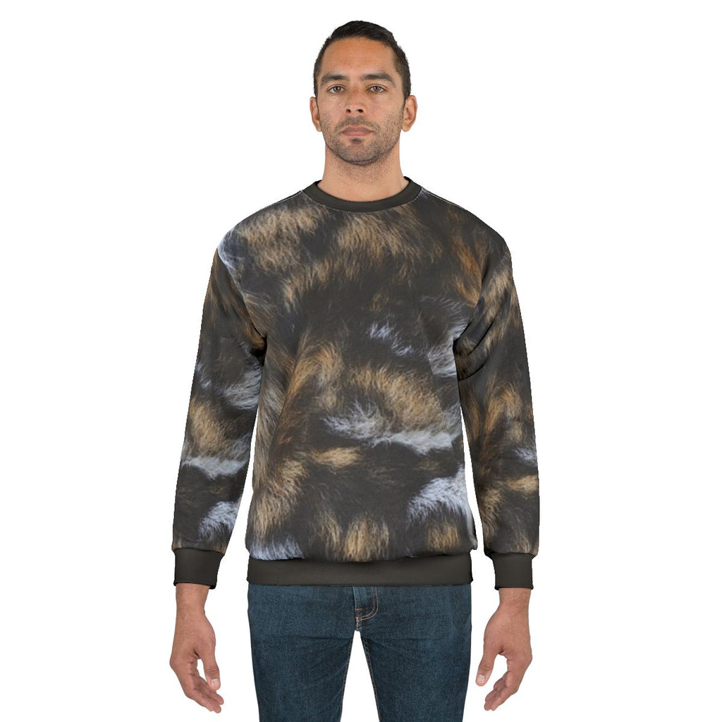 African wild dog fur print sweatshirt