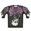Afterlife Skull Sweatshirt with Cherry Blossom Floral Design