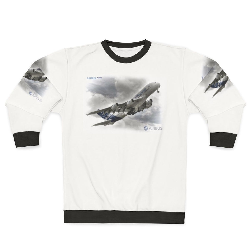 Airbus A380 airplane sweatshirt for aviation enthusiasts