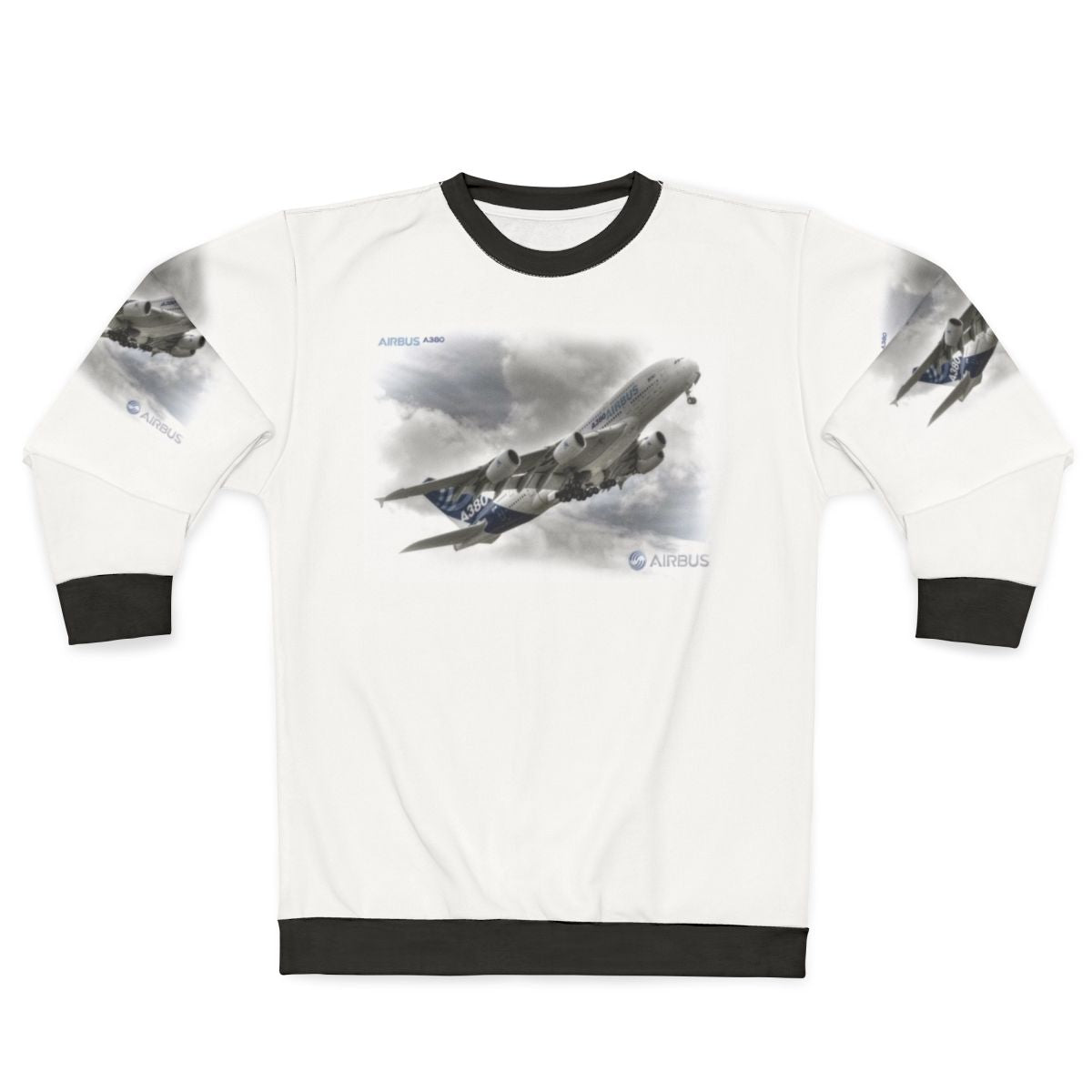 Airbus A380 airplane sweatshirt for aviation enthusiasts