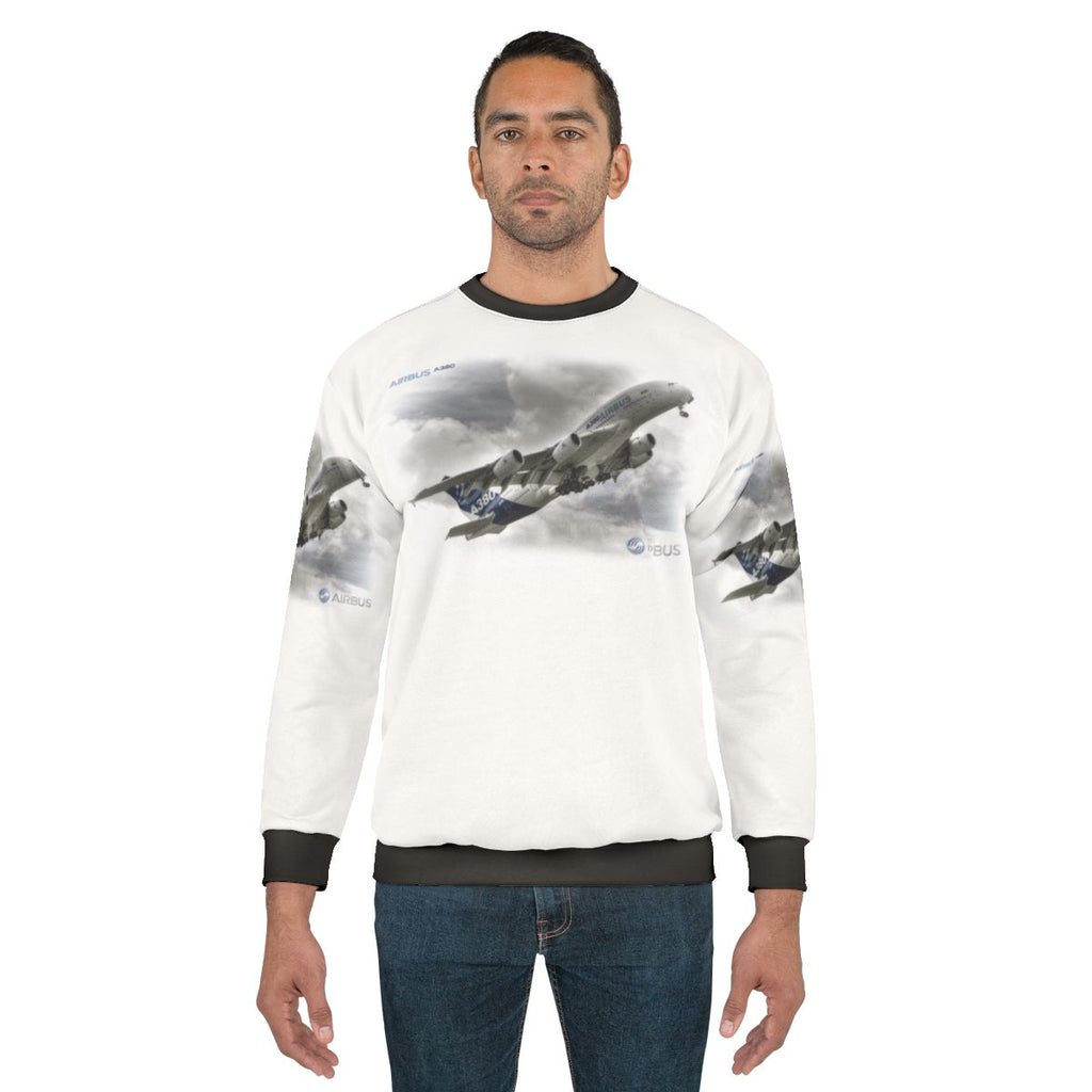 Airbus A380 airplane sweatshirt for aviation enthusiasts