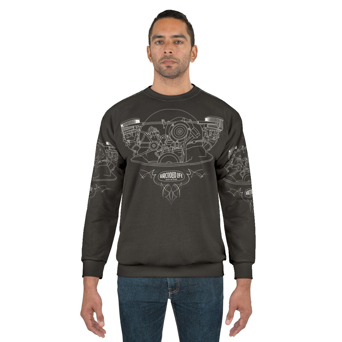 Classic Air-Cooled Engines Sweatshirt for Volkswagen Enthusiasts