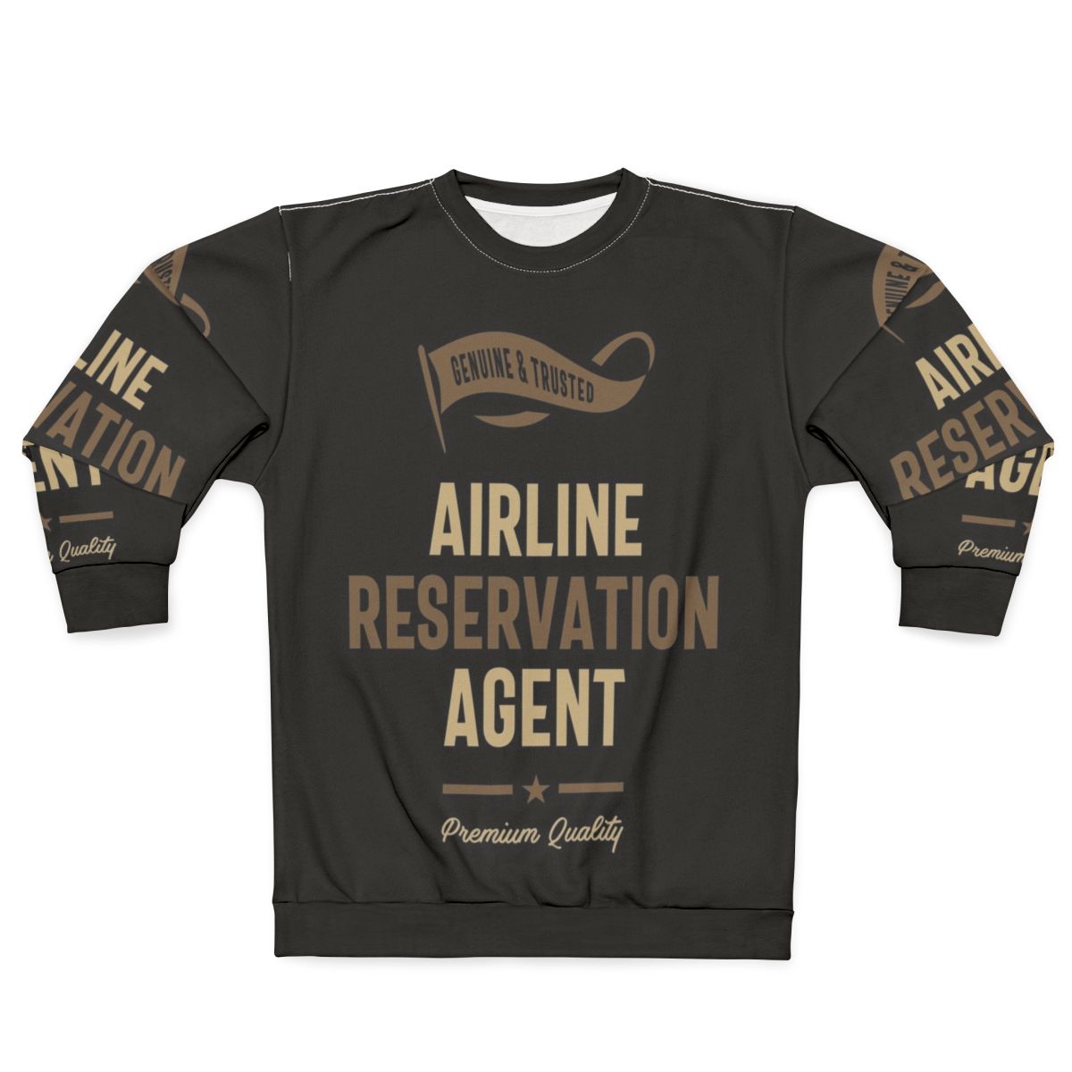 Airline Reservation Agent Sweatshirt with Profession Typography