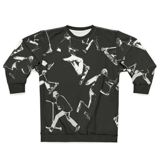 Airtime stunt scooter sweatshirt featuring extreme sports graphics