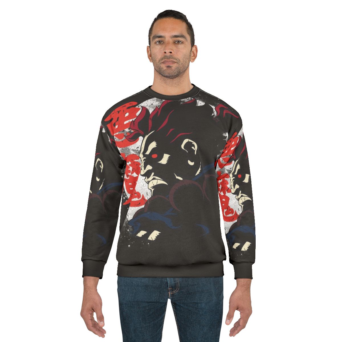 Akuma Sweatshirt - Street Fighter Fighting Game Merchandise