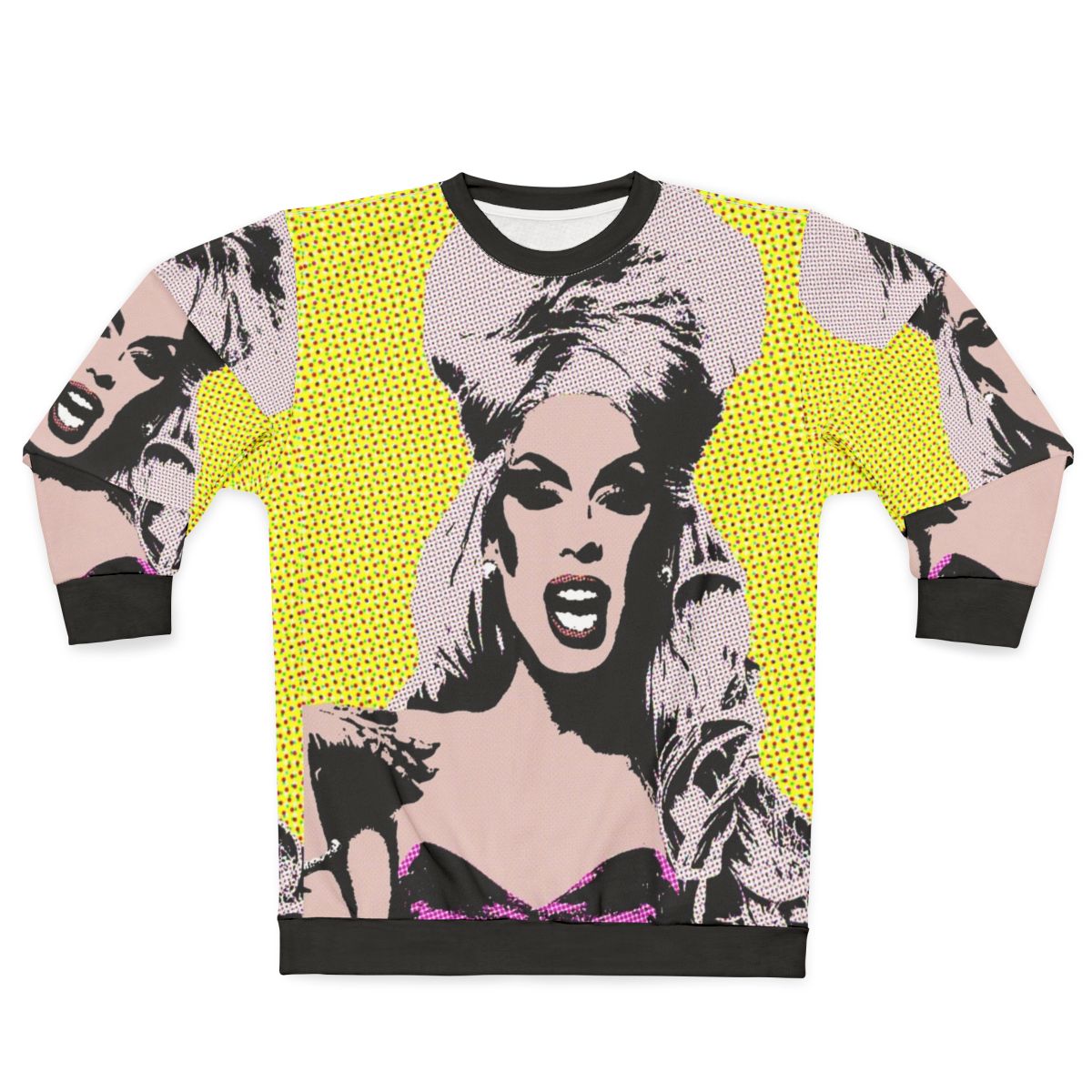 Alaska pop art sweatshirt with drag queen design