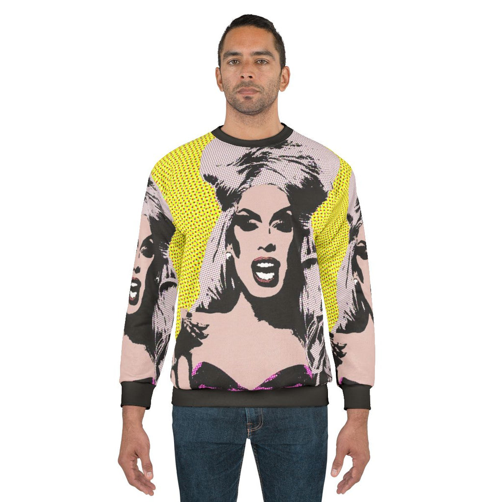 Alaska pop art sweatshirt with drag queen design