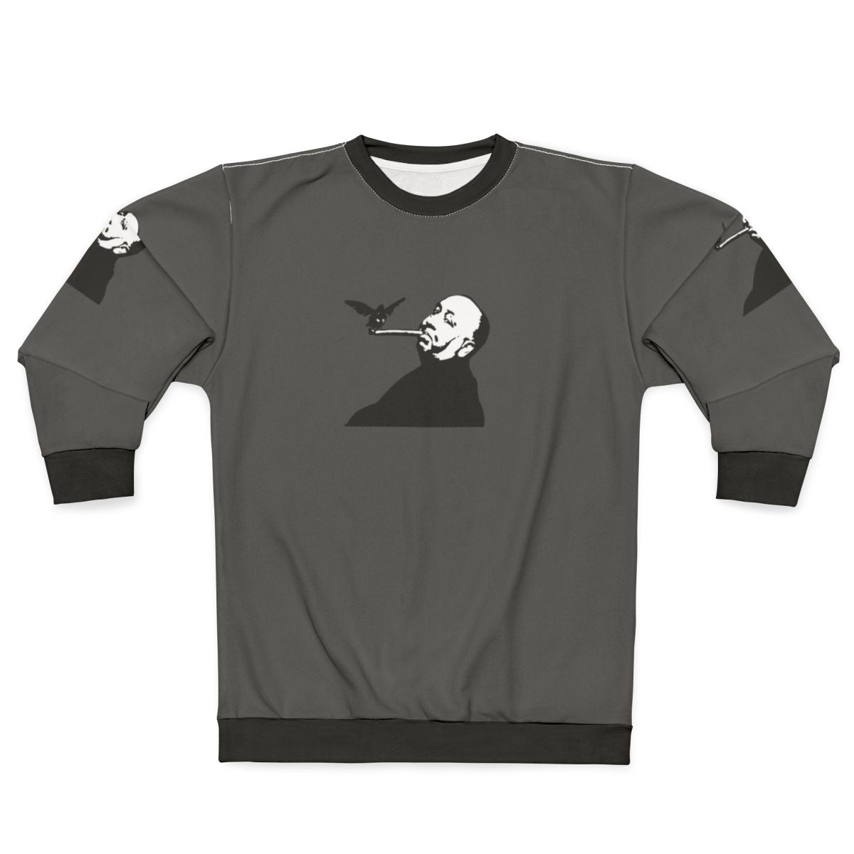 Alfred Hitchcock Birds and Cigar Graphic Sweatshirt