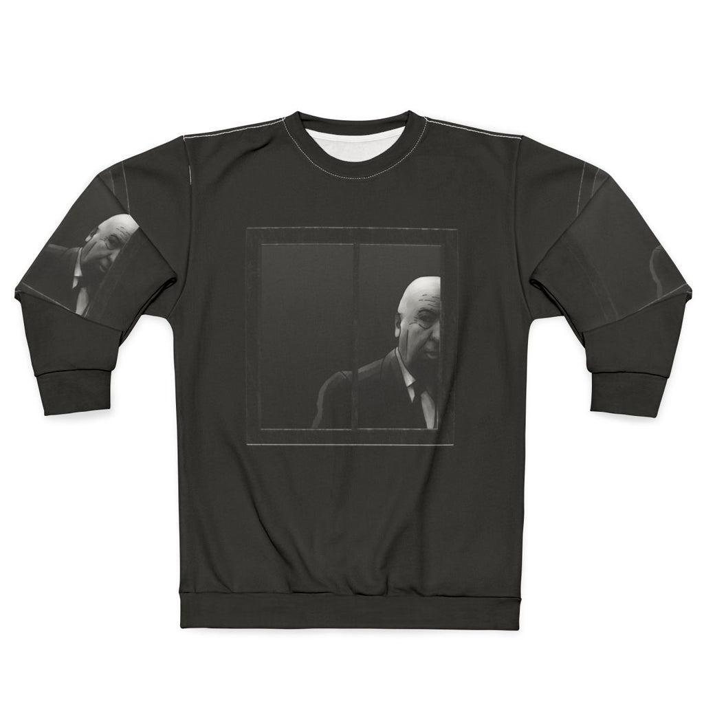 Alfred Hitchcock Black and White Graphic Sweatshirt