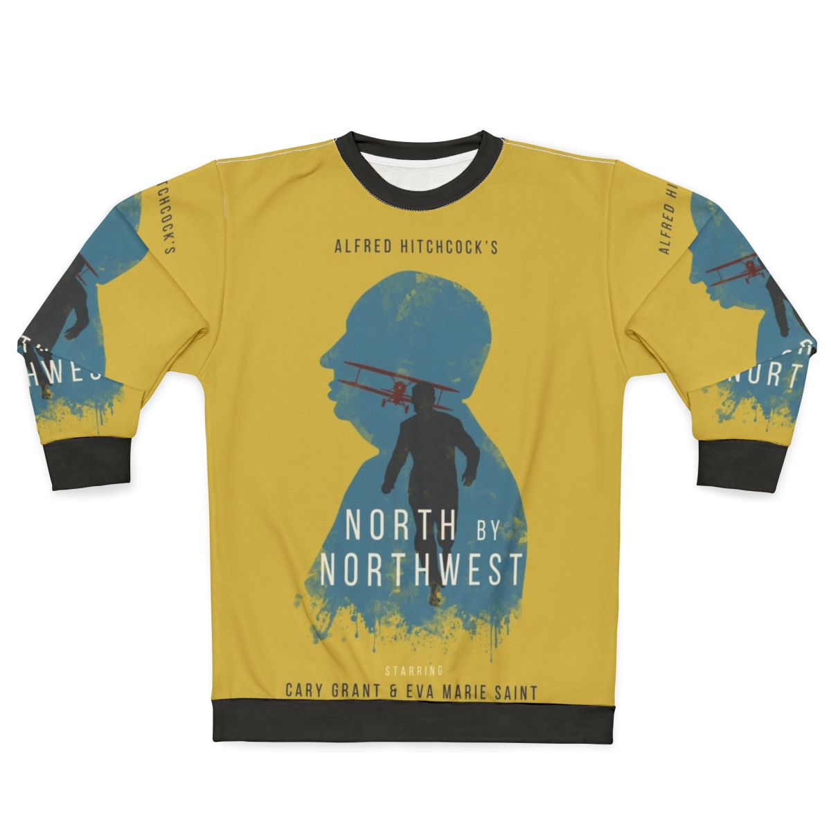 Alfred Hitchcock North By Northwest movie themed sweatshirt