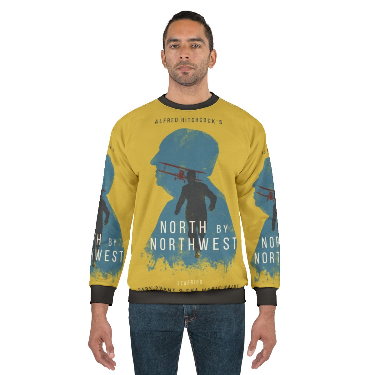 Alfred Hitchcock North By Northwest movie themed sweatshirt