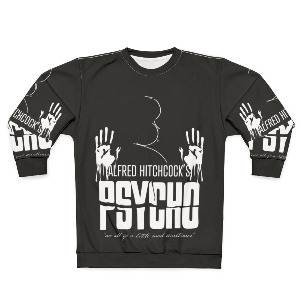 Alfred Hitchcock Psycho Vintage Black and White Sweatshirt