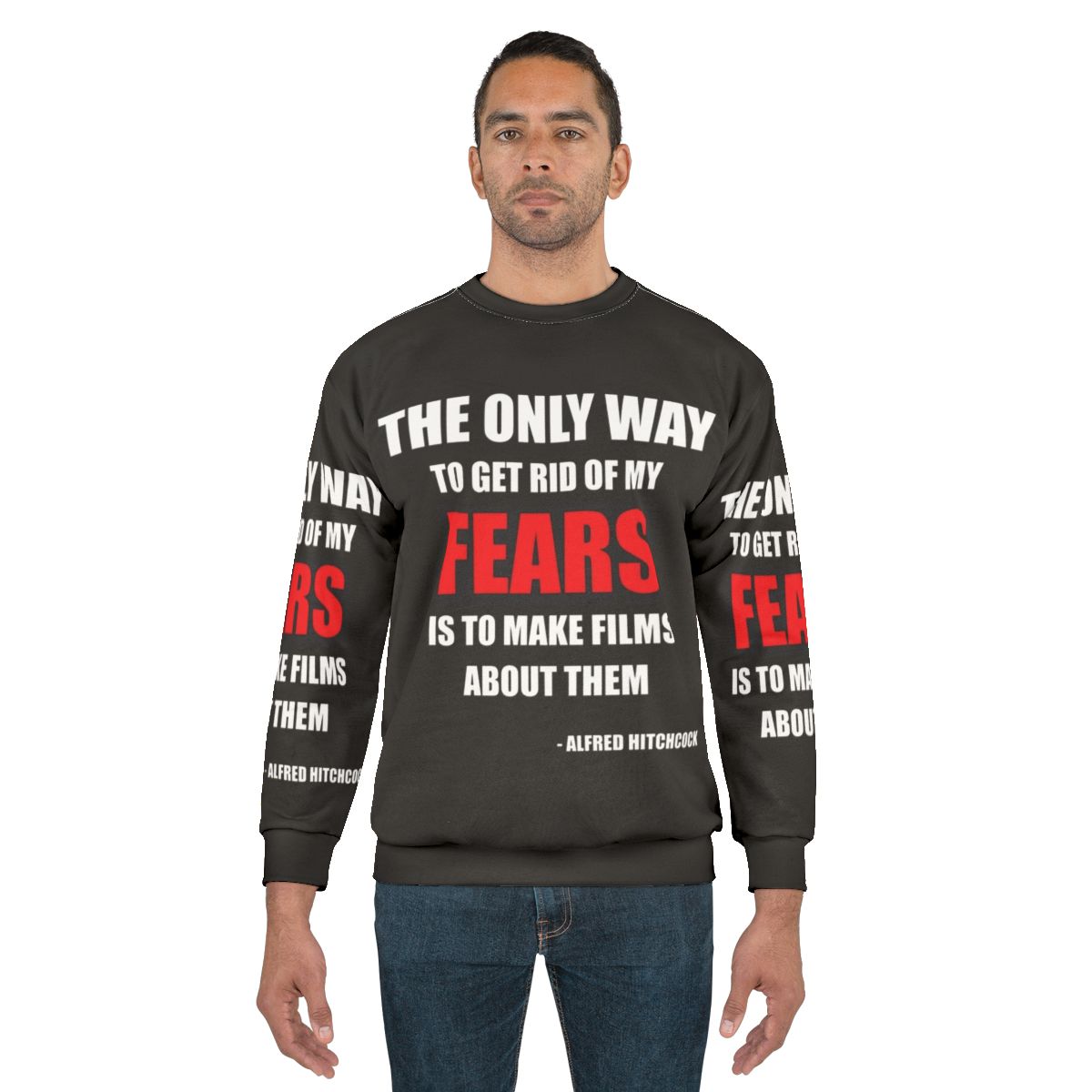 Alfred Hitchcock Quote Sweatshirt featuring iconic film director's quote