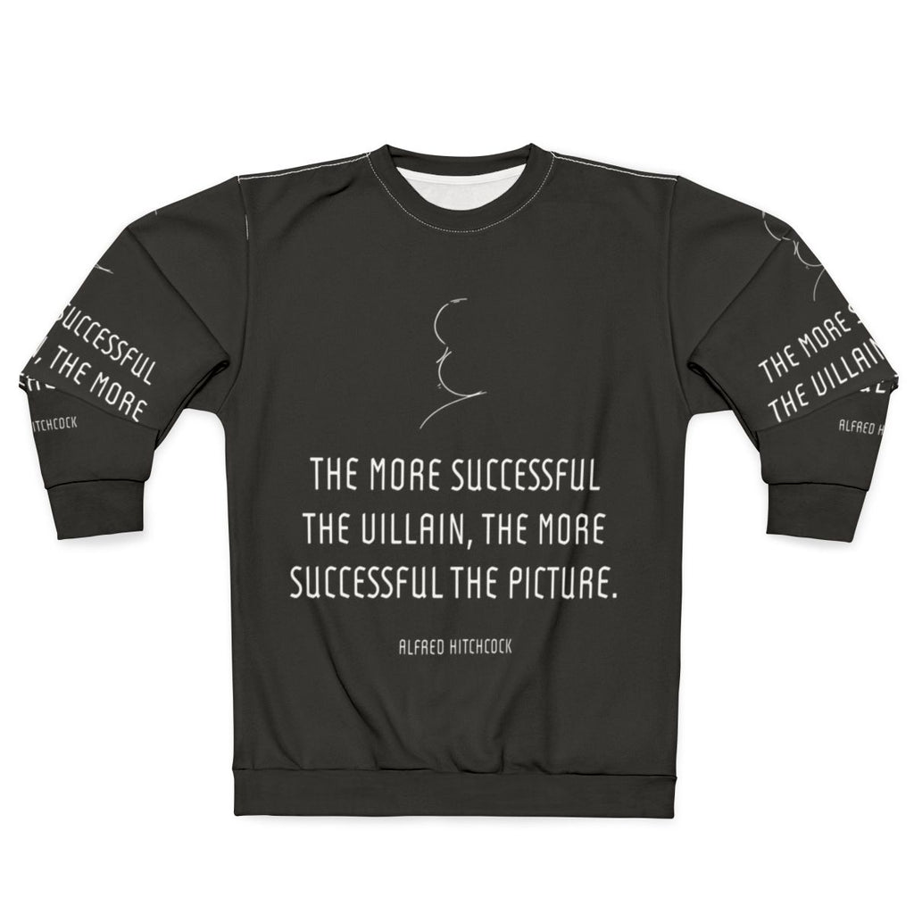 Alfred Hitchcock Villain Quote Graphic Sweatshirt