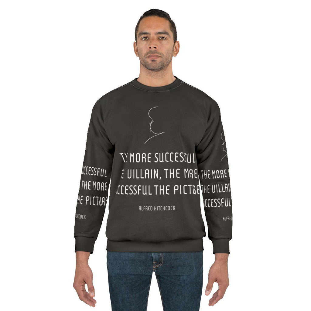 Alfred Hitchcock Villain Quote Graphic Sweatshirt