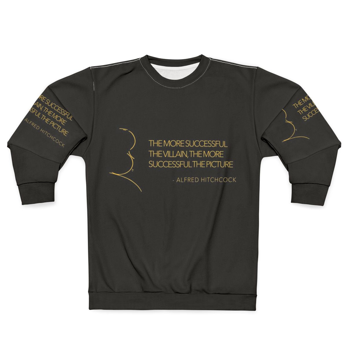 Alfred Hitchcock Villain Sweatshirt featuring iconic quotes