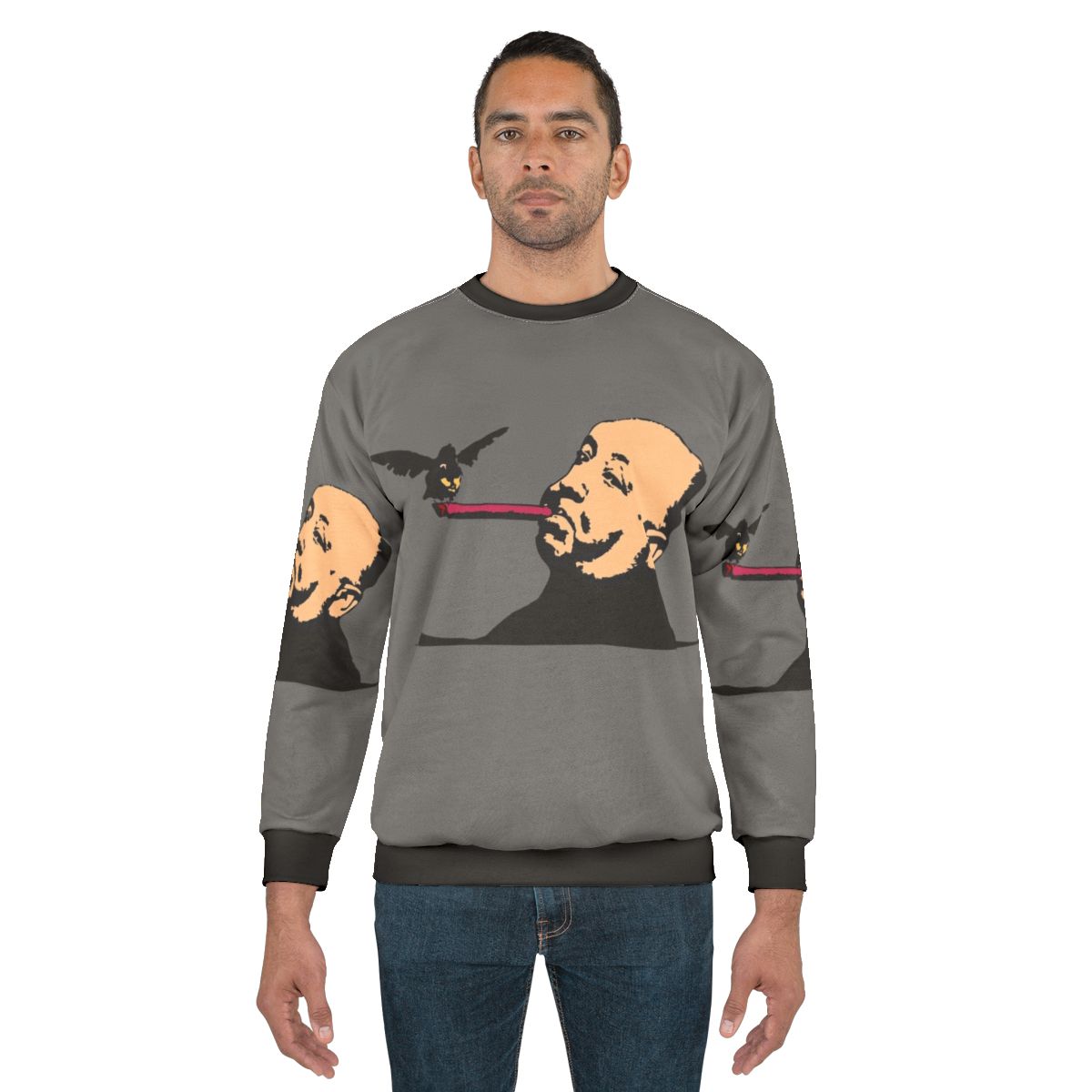 Alfred Hitchcock Sweatshirt with Film Motifs