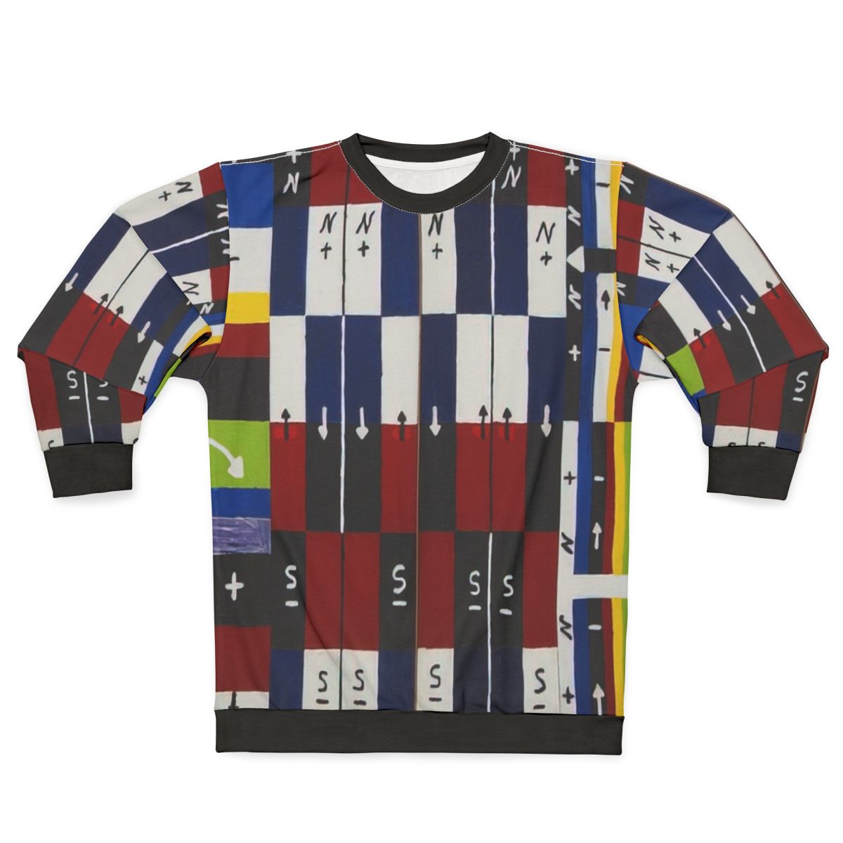 Abstract sweatshirt featuring Alfred Jensen's 'A World In Itself' geomantic art