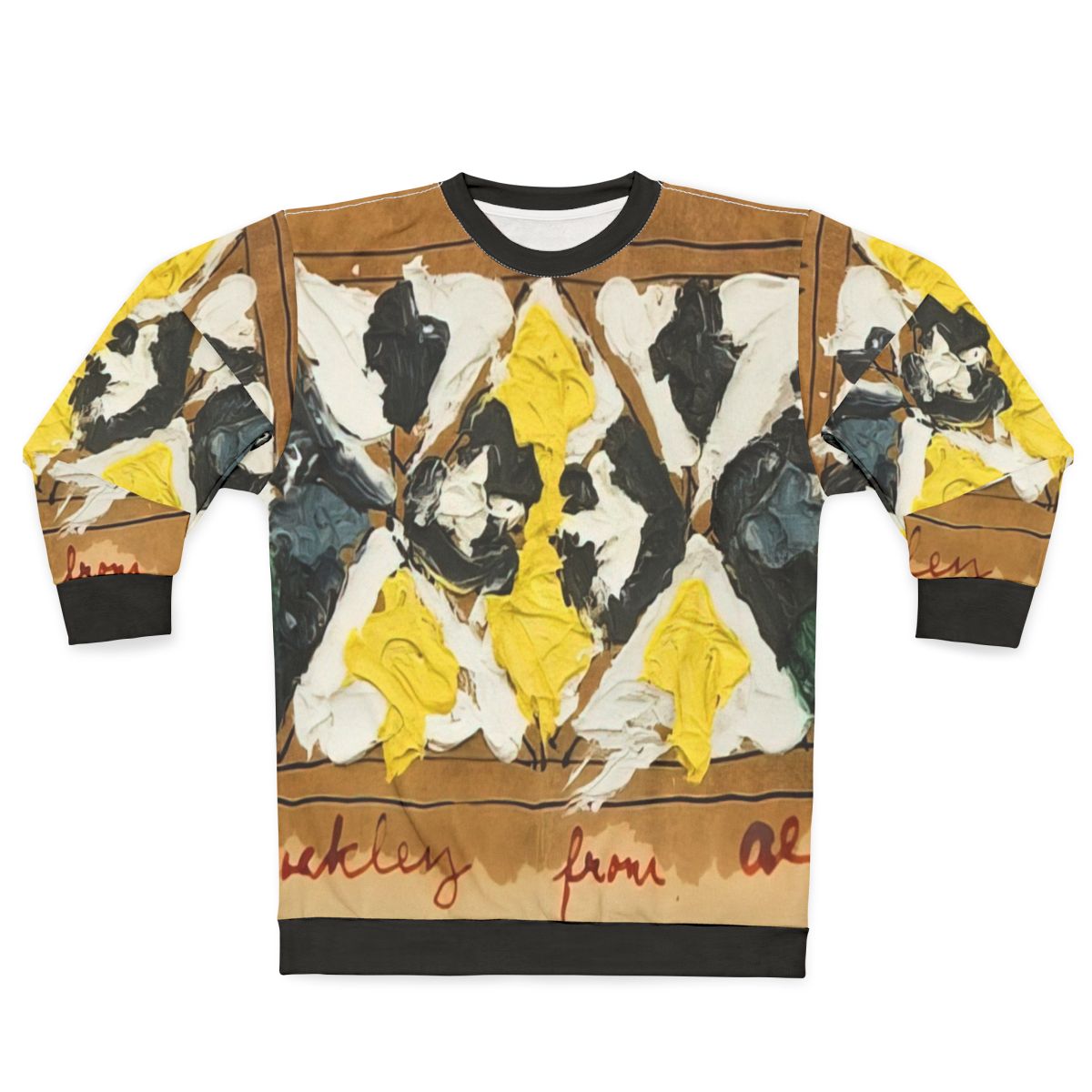 Alfred Jensen abstract art sweatshirt featuring colorful geometric designs and numerical symbolism