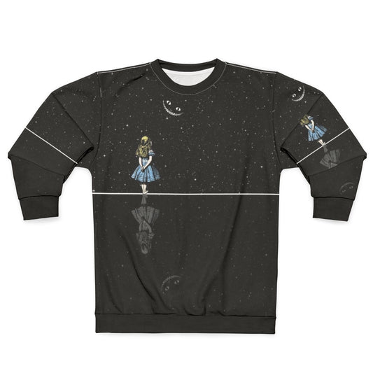 Alice in Wonderland Starry Night Sweatshirt with Cheshire Cat