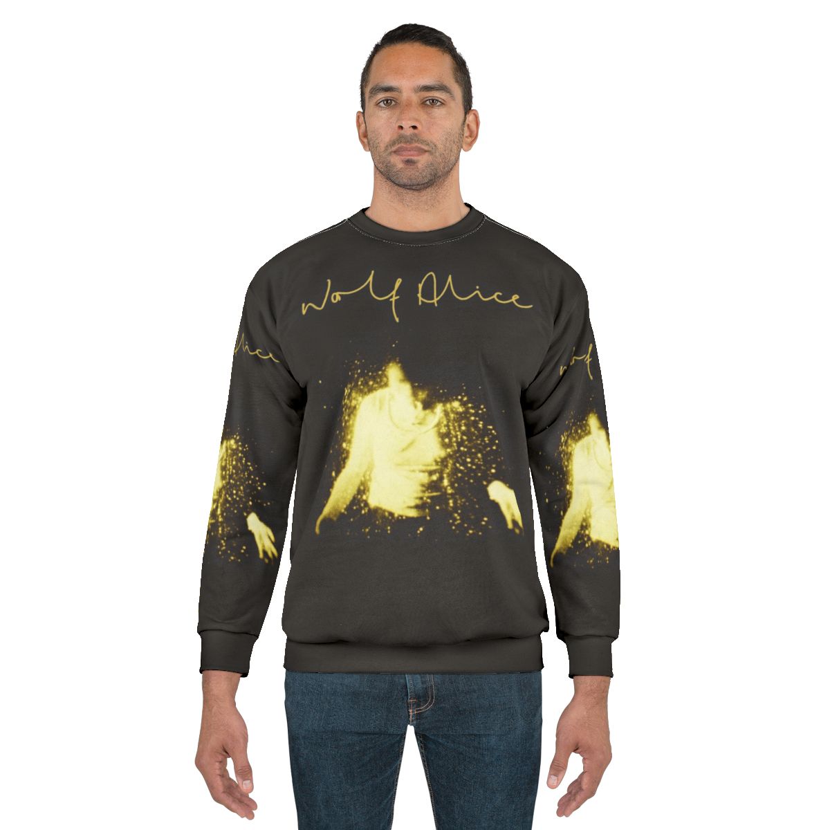 Masjuni sweatshirt with wolf design and "My Love is Cool 2021" text