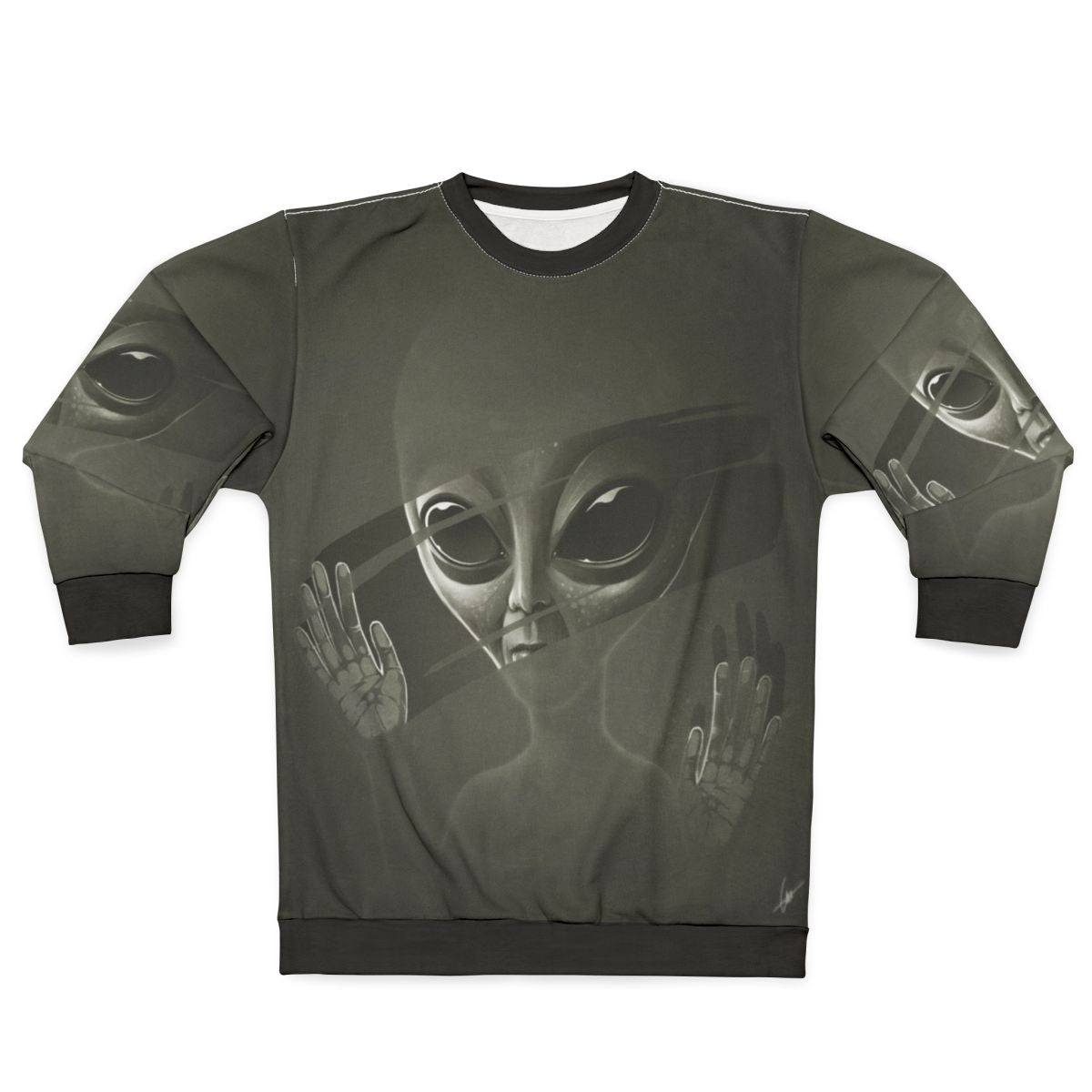 Alien Sweatshirt with Cosmic Design