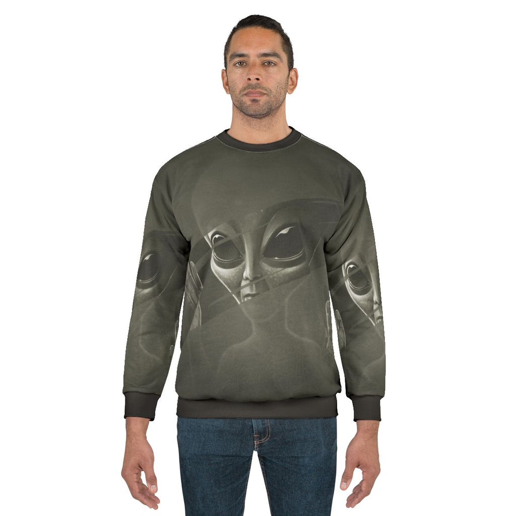 Alien Sweatshirt with Cosmic Design