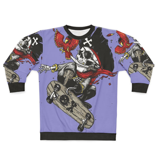 Pirate-themed kids sweatshirt with skull design