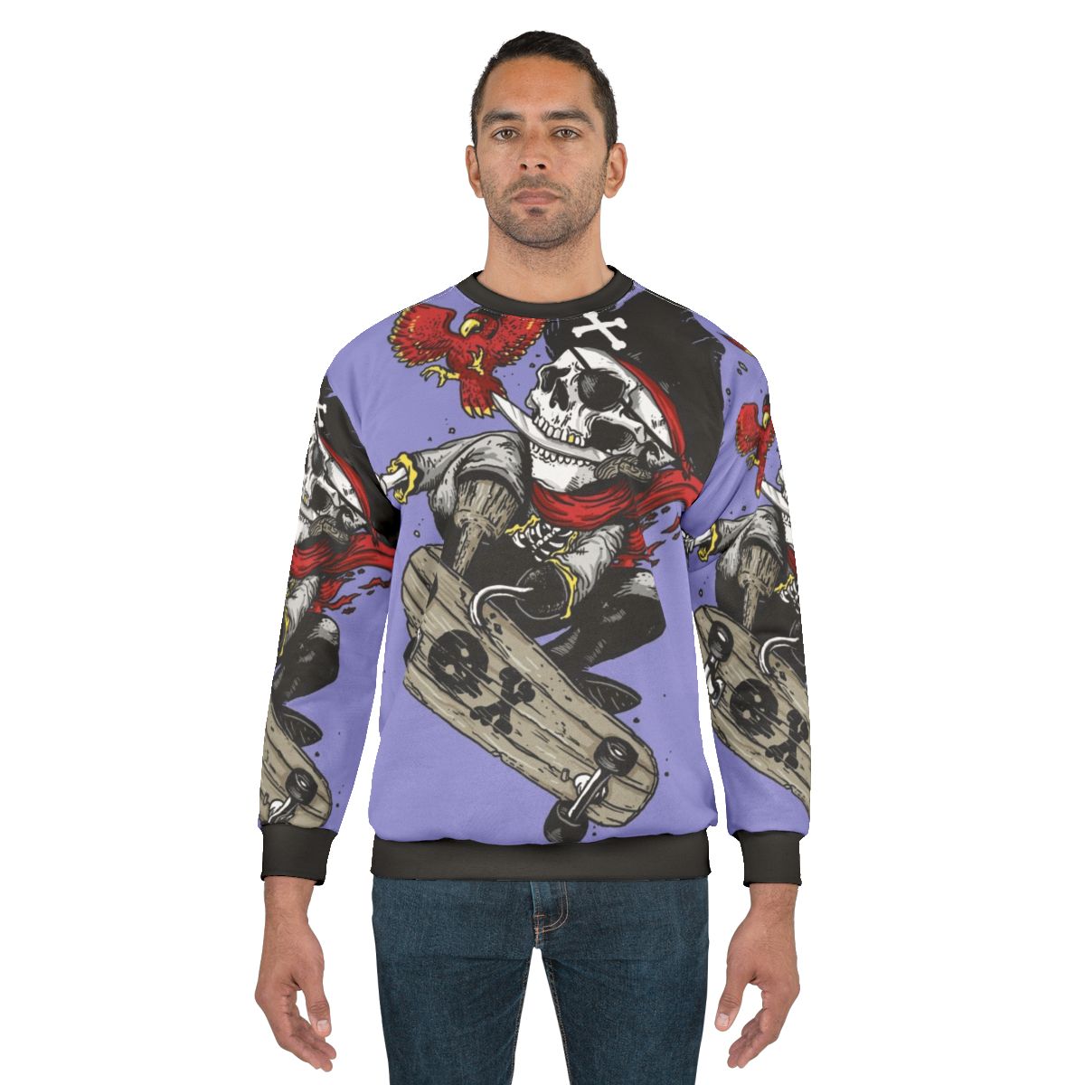 Pirate-themed kids sweatshirt with skull design
