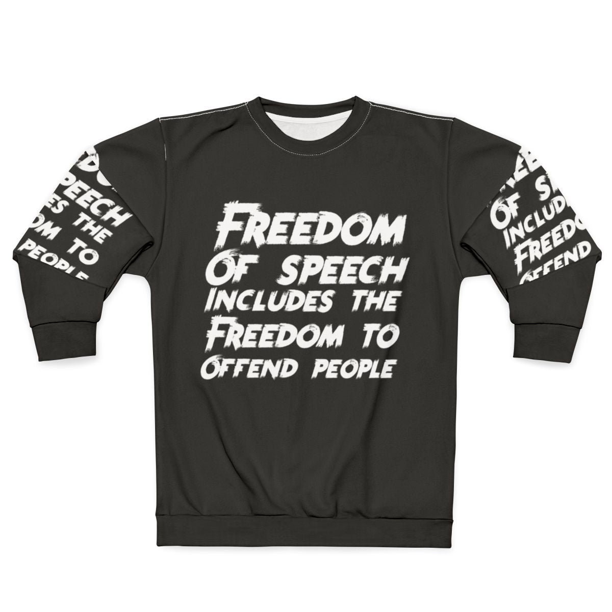 All Speech is Free Speech Sweatshirt featuring a bold design for those who stand up for freedom of expression